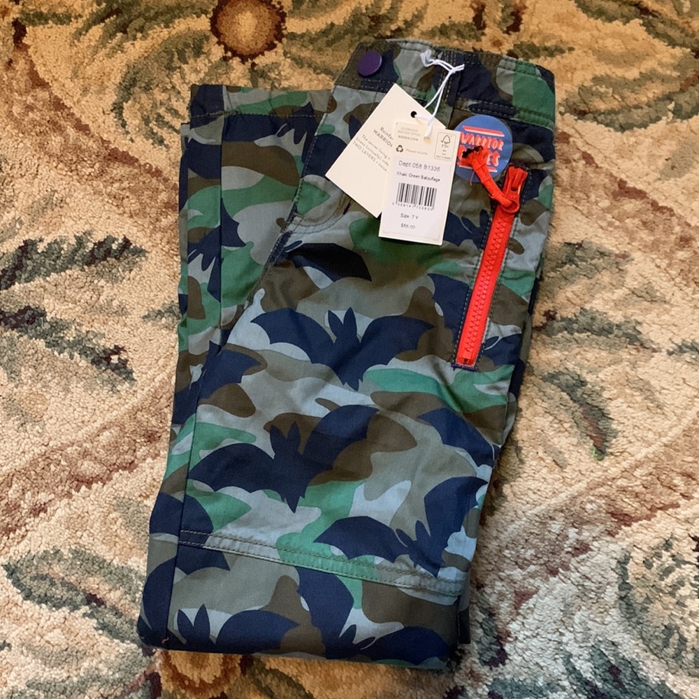 Mini Boden Khaki Green Batouflage Pants - Picture 5 of 8